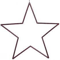 Artikel Große Deko Sterne zum Aufhängen Berry Glitter 24cm 6 St