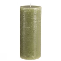 Artikel Große Kerzen Stumpenkerzen Oliv Grün 85x200mm 2 St