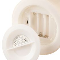 Artikel LED Kerze mit Timer Ø12,5cm H20cm Cremefarben Warmweiß Kunststoff