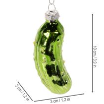 Artikel Glas-Weihnachtsgurke Christbaumanhänger 7 cm Grün 4er Set