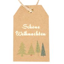 Artikel Geschenkanhänger Weihnachten aus Papier Naturbraun 8cm 36 Stück