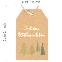 Artikel Geschenkanhänger Weihnachten aus Papier Naturbraun 8cm 36 Stück