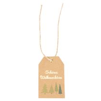 Artikel Geschenkanhänger Weihnachten aus Papier Naturbraun 8cm 36 Stück