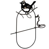Artikel Hängedeko Metall mit Vogelsilhouetten auf ovalem Ring 3er Set