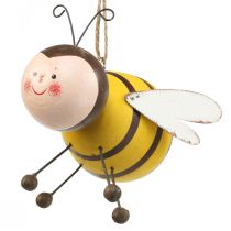 Hängedeko Bienen Deko Dekohänger Holz Metall 9,5cm 2St
