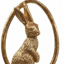 Hängedeko Ostern Anhänger Osterhase Deko Ei Gold 9cm 6St