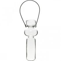 Artikel Mini Glasvasen zum Aufhängen Glasdeko mit Drahtbügel H14cm 4St
