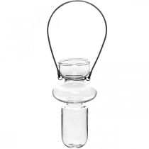 Artikel Mini Glasvasen Hängende Vase Metallbügel Glasdeko H10,5cm 4St