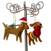 Artikel Deko-Anhänger Dackel aus Filz 16 cm, Set mit 2 Stück
