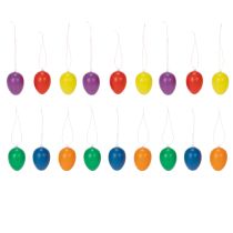 Artikel Ostereier aus Kunststoff zum Aufhängen 6 cm Bunt 24 Stück für Innen- und Außendekoration