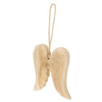 Artikel Holzanhänger Engelsflügel 12cm natur mit Kordel