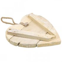 Artikel Herz aus Holz, Dekoherz zum Hängen, Herz Deko Weiß 20cm