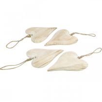 Artikel Herz aus Holz, Dekoherz zum Hängen, Herz Deko H13cm 4 St