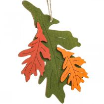 Herbst Deko Anhänger Holz Laubblätter Eichenblatt 17cm 6St