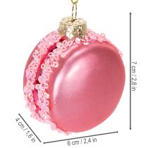 Artikel Weihnachtsbaumschmuck Macaron-Anhänger 6 cm Glas Pastellfarben 6er-Set