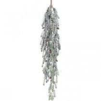 Weihnachtszweig zum Hängen Pinie Zapfen beschneit 110cm