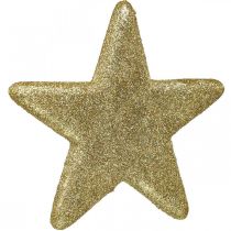 Weihnachtsdeko Stern Anhänger Golden Glitter 18,5cm 4St