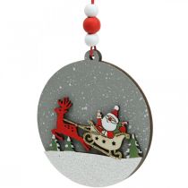 Artikel Weihnachtsanhänger Holz rund Ø8,5cm mit Motiven 6er-Set