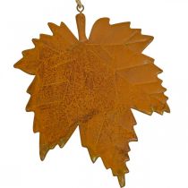 Herbst Deko Blätter Metall Rost-Optik Ahornblatt 6St