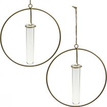 Artikel Dekoring zum Aufhängen Reagenzglas Golden Metall Ø16cm 4St