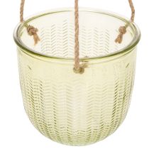 Artikel Hängetopf Glas 2er-Set Grün und Braun Retro-Muster Ø14 cm