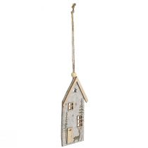 Artikel Weihnachtsdeko Filzhäuschen Beige 15cm, 6er-Set