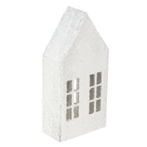 Artikel Mini Deko-Häuser aus Metall, 14 cm, Weiß, 4er-Set, für Innenbereiche