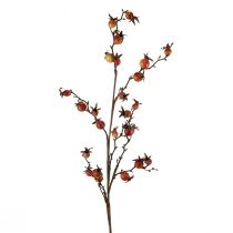 Hagebuttenzweig Gelb/Orange Kunstzweig Hagebutten Deko L95cm