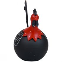 Artikel Hahn Osterdeko Metall Deko Huhn Schwarz Rot H13,5cm