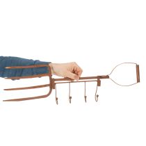 Artikel Hakenleiste Metall Edelrost Heugabel 62x19x5cm mit 4 Haken für Außenbereich