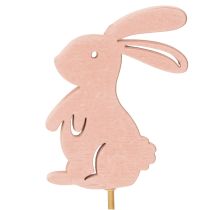 Artikel Deko-Holzhasen am Stiel, 31,5 cm, Pastellfarben, 16 Stück, für Tischdeko und Pflanzgefäße