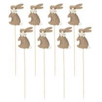 Artikel Osterhase Dekoration Filz 42 cm Braun 8 Stück für Frühlingsgestecke und Innenbereich