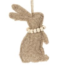 Artikel Filz-Osterhase Hängedekoration 14 cm Beige 8er-Set für Fensterschmuck