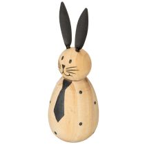 Artikel Hase aus Holz mit Metallohren, 12 cm, 2er-Set, naturfarben, für Innenbereich