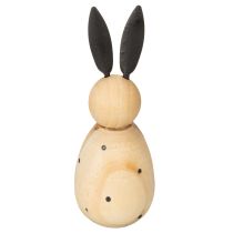 Artikel Hase aus Holz mit Metallohren, 12 cm, 2er-Set, naturfarben, für Innenbereich