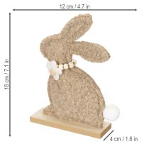 Artikel Osterhase Figur Frühling Plüschige Tierdeko für Wohnzimmer und Tisch 18cm 6St