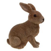 Artikel Dekofigur beflockter Hase Braun 11cm und 13,5cm 6er-Set Kunststoff