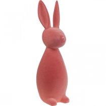 Deko Hase Deko-Osterhase Beflockt Orange Apricot H69cm