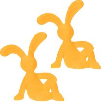 Artikel Dekofiguren Hasen aus Kunststoff 20 cm Gelb 2er-Set