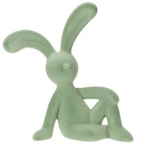 Artikel Dekofigur Hase aus Kunststoff, 38 cm, Salbeigrün, für Innenbereiche
