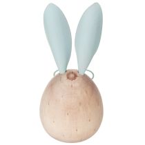 Artikel Holz-Hasen-Dekofiguren mit Gesicht und Metallohren 14cm Rosa Blau Lila 3er-Set