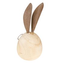 Artikel Dekohase aus Holz und Metall mit Brille, 19 cm, 2er-Set, natur