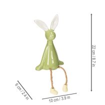 Artikel Osterhase Keramik Deko Kantenhocker für fröhliches Ambiente 22cm 2St