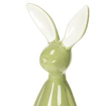 Artikel Keramik-Osterhase Kantenhocker Set Grün und Gelb 22 cm
