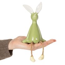 Artikel Keramik-Osterhase Kantenhocker Set Grün und Gelb 22 cm