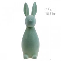 Artikel Deko Hase Deko-Osterhase Beflockt Graugrün H47cm
