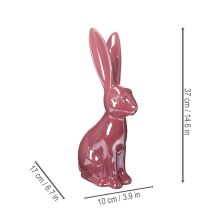 Artikel Osterdeko Hase Keramik Glänzende Figur für Ostern und Frühling 37cm