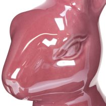 Artikel Keramikfigur Osterhase glänzend Rosa 37cm für Frühlingsdeko