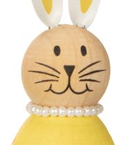 Artikel Holz-Hasenfiguren im Ei-Design 12 cm Pastellfarben 3er-Set