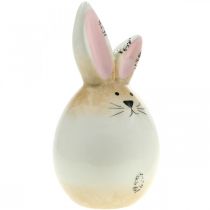 Artikel Osterhase Keramik Weiß Ei Deko Figur Hase Ø6cm H11,5cm